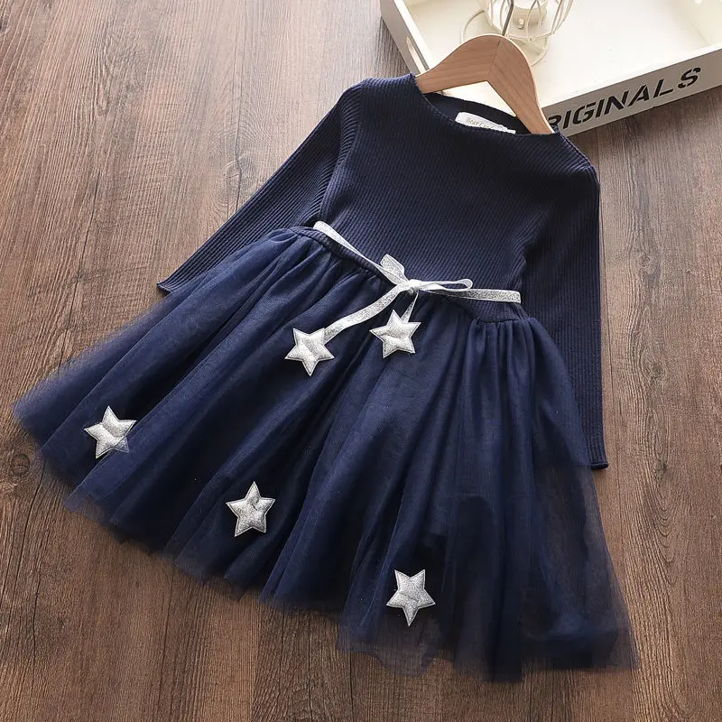 

Spring/Autumn Girls' Dresses 2021 Fashion Children's Dresses Baby Long Sleeve Princess Dresses Korean Kids Dresses 3 5 7Y