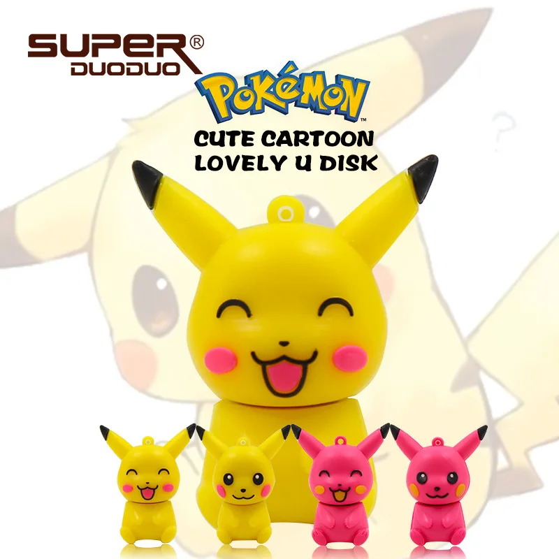 Usb флеш-накопитель 128 ГБ шариковая ручка эльфа 64 Гб pokemon Pikachu pendrive 32 ГБ 16 ГБ 8 ГБ 4 ГБ usb memory stick usb 2,0