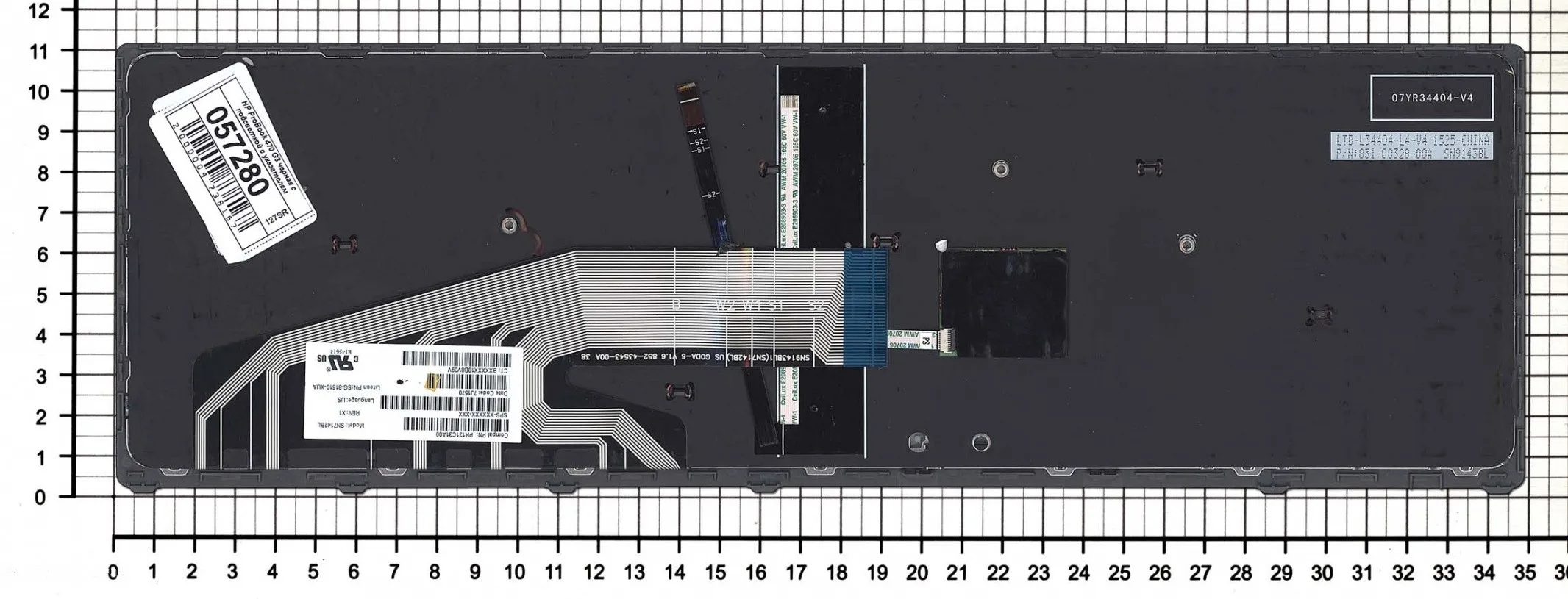 Клавиатура для HP ProBook 450 G3 455 470 650 G2 655 Series p/n: 831023-001 NSK-CZ1BV 9Z.NCGBV.101 черная с подс |