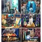 Набор для алмазной живописи 5D сделай сам, волшебный кот, мозаика для подарка ручной работы, домашний декор, полноформатная вышивка крестиком