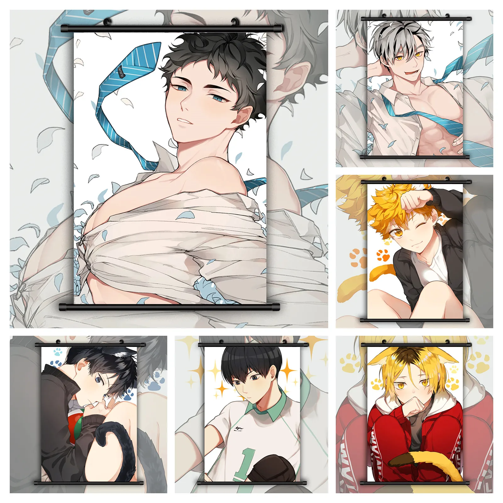 Haikyuu! Аниме плакаты YAOI Neko HD с принтом холст живопись Настенный декор настенные