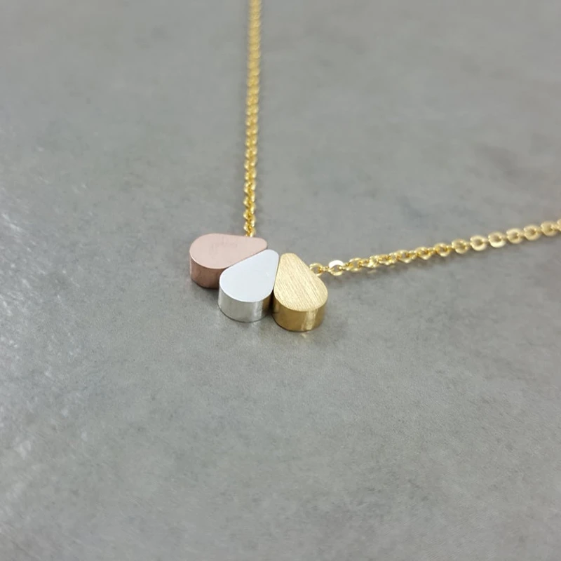 Подвеска капля из нержавеющей стали цвета розового золота|necklace women|pendant necklacevintage