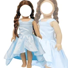 Высококачественное платье для куклы, Одежда для куклы 43-45 см, синяя юбка, 18 дюймов, платье для свадебной вечеринки, повседневная одежда, аксессуары, детские игрушки