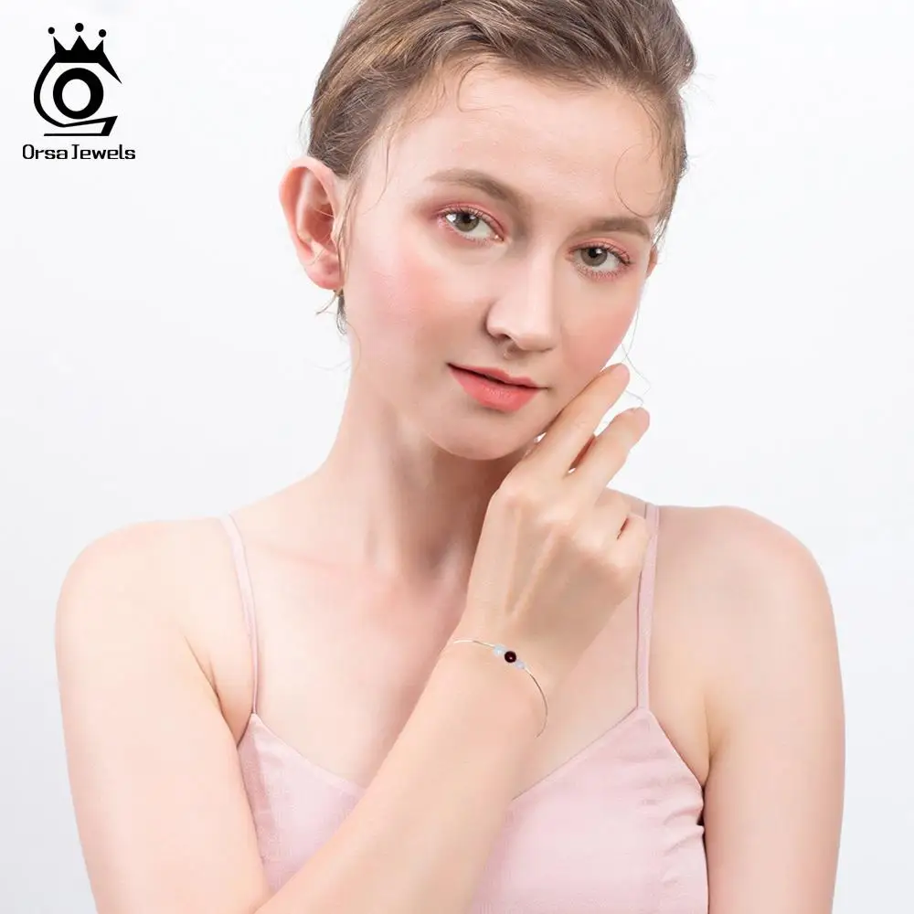 Женский Регулируемый браслет ORSA JEWELS из чистого серебра 925 пробы цвет розового