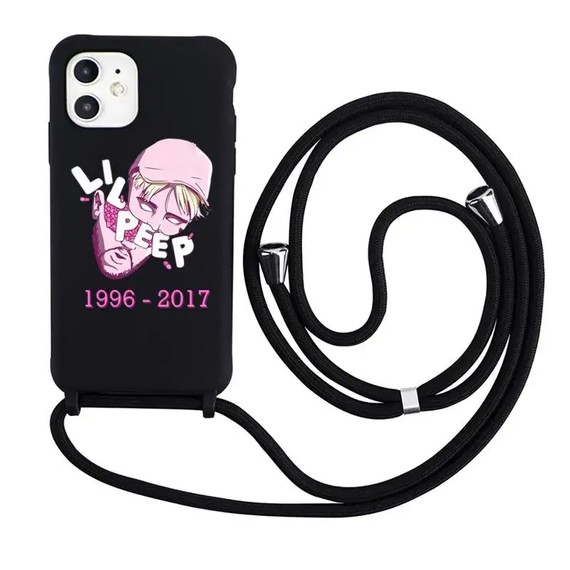

Lil Peep rapper Hellboy Love Phone Case Necklace Lanyard for iPhone 12 11 8 7 se 2020 mini pro X XS XR MAX Plus