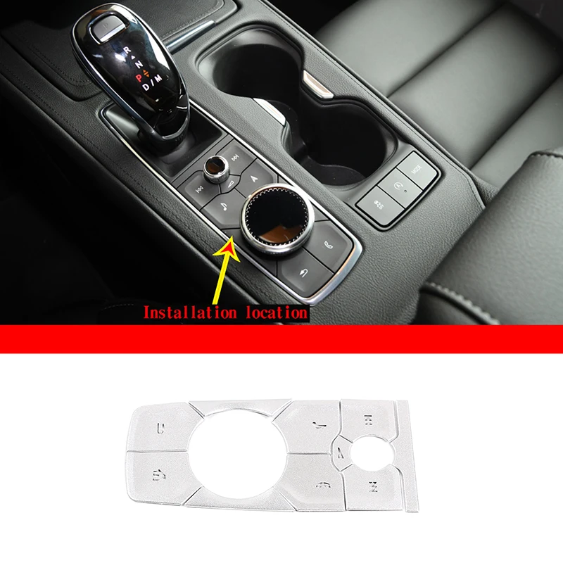 For Cadillac XT4 XT5 XT6 CT5 Aluminum Alloy Car Central Control Multimedia Button Decoration Stickers Car Interior Accessories