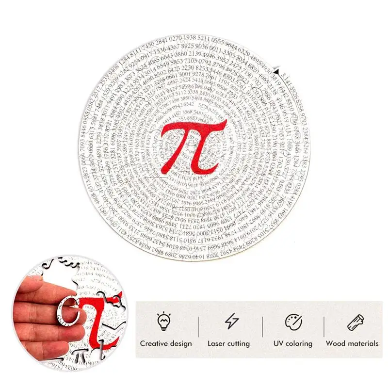 

163 Pieces Irregular Mathematics Symbol Wooden Toys Wooden Jigsaw Puzzle Gift for Birthday or Holiday