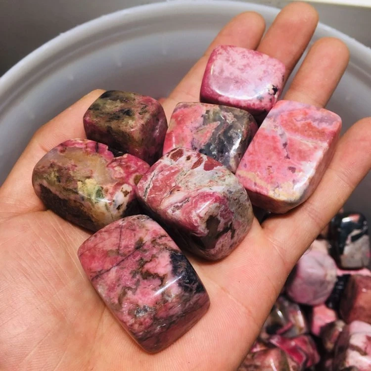 

Natural gemstone Crystal Polished Rhodonite Tumbled Stone