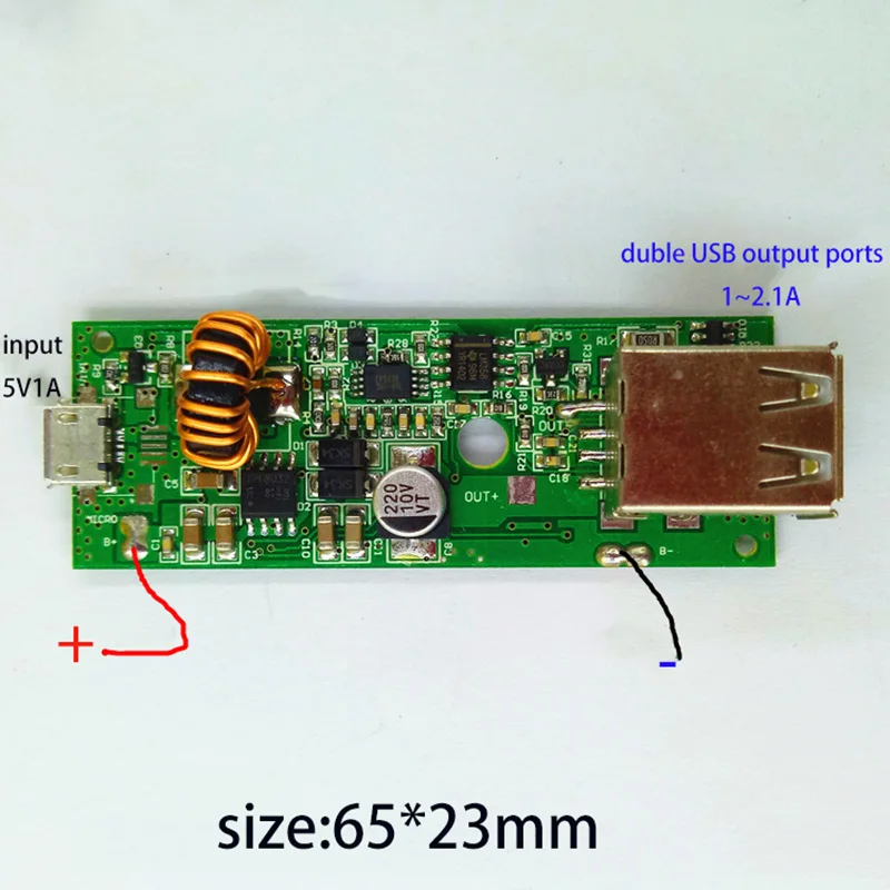 5V 1A Мобильный Внешний аккумулятор модуль зарядная плата PCB зарядное устройство