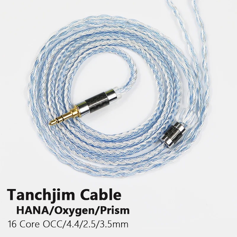 

Tanchjim Cable for Hana Oxygen Prism OCC Cable 16 Core Earphones Silver Plated Upgrade 4.4mm Balance 2.5 3.5mm With MIC