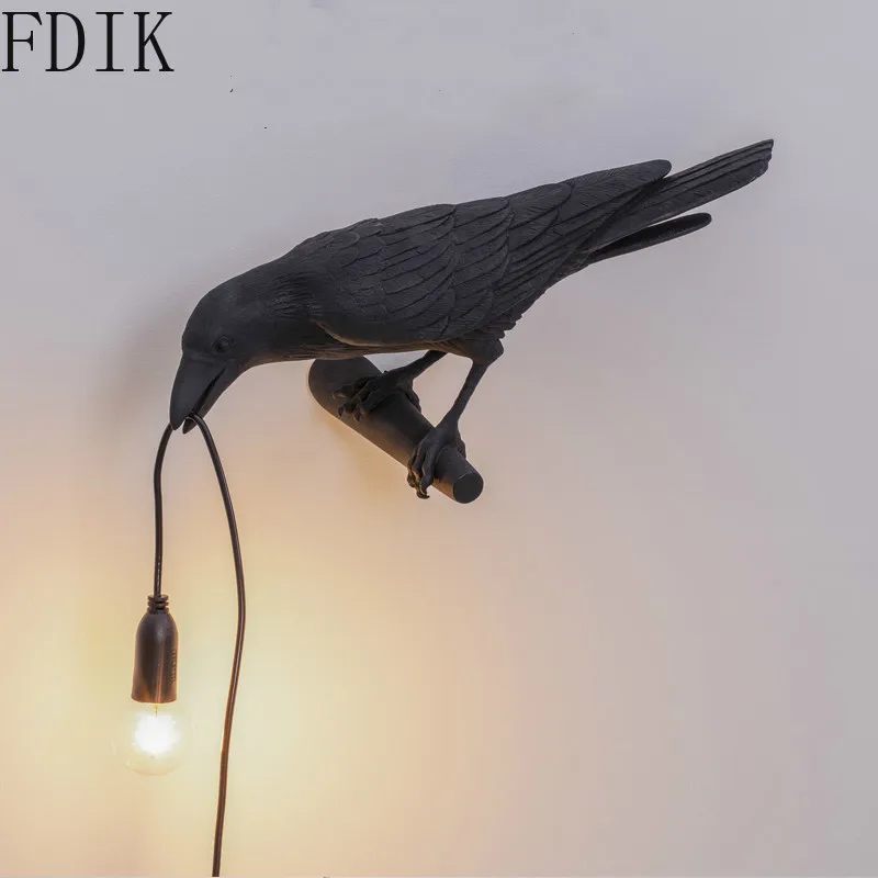 

Современная светодиодная настенная лампа Seletti Bird, гостиной, прикроватный светильник для коридора, балкона, отеля, креативный домашний декор...
