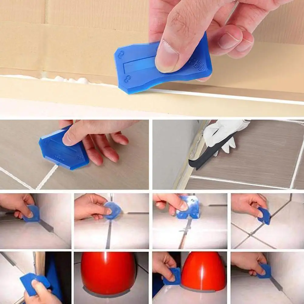 

5 in 1 Multifunctional Silicone Remover Tool Caulk Finisher Sealant Smooth Scraper Grout Kit Tools For Home