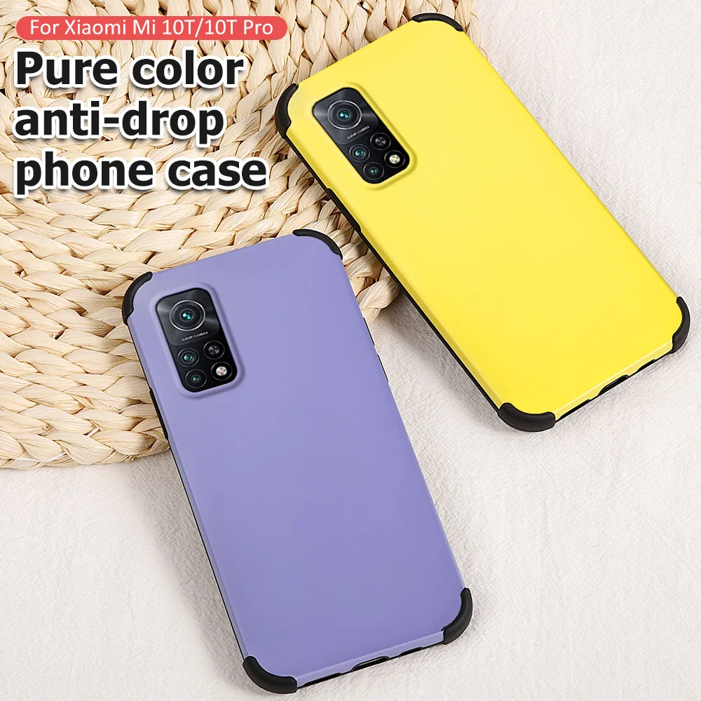

Pure Color Anti-drop IMD Phone Case For Xiaomi Mi 11 Poco X3 NFC 10T Lite 5G Mi 10T Pro 5G Redmi K40 Pro Hard Phone Back Cover