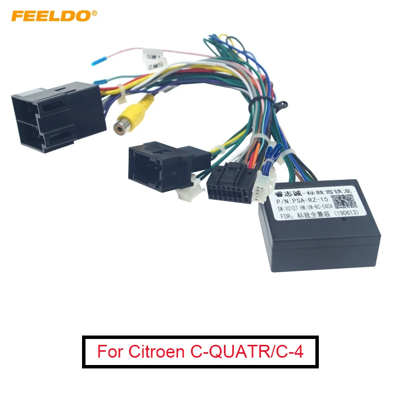 FEELDO 1 шт. 16 контактный автомобильный Android стереопровод для Citroen C QUATR/C 4 низкий