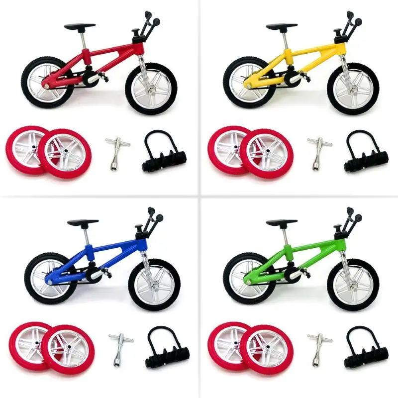 

Simulation Alloy Bicycle Model Toy Set Finger Bicycle Trolley Case Kids Toy