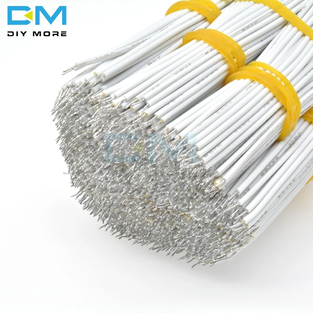 100 шт. 24AWG 8 см Оловянная макетная плата припой кабель муха Перемычка провод кабель оловянные проводящие провода 1007-24AWG Электрический кабель