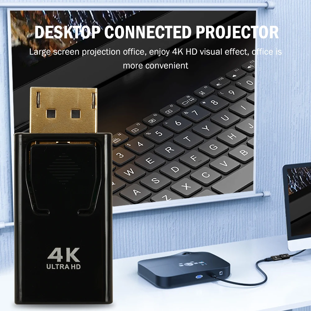 DP to HDMI Compatible 4K 60Hz Display Port Adapter Male Female Cable Converter Supports Hot Plug | Электроника