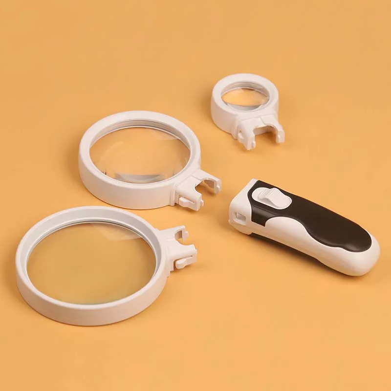 

Led Light Source 2.5 Times 5 Times 16 Times Combination Can Change Multiple Lighting Reading Work Magnifying Glass Loupe