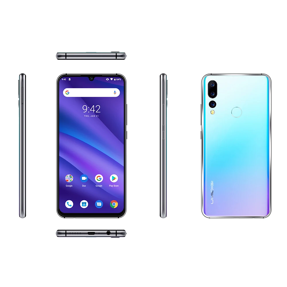 UMIDIGI A5 PRO Android 9 0 4 Гб + 32 ГБ глобальная полоса 16 МП тройная камера Восьмиядерный 6 3 '