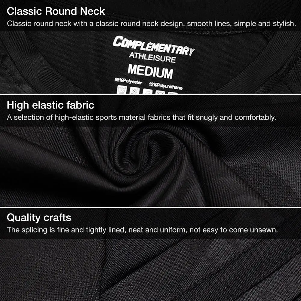 Мужская быстросохнущая тренировочная футболка для бега с коротким рукавом