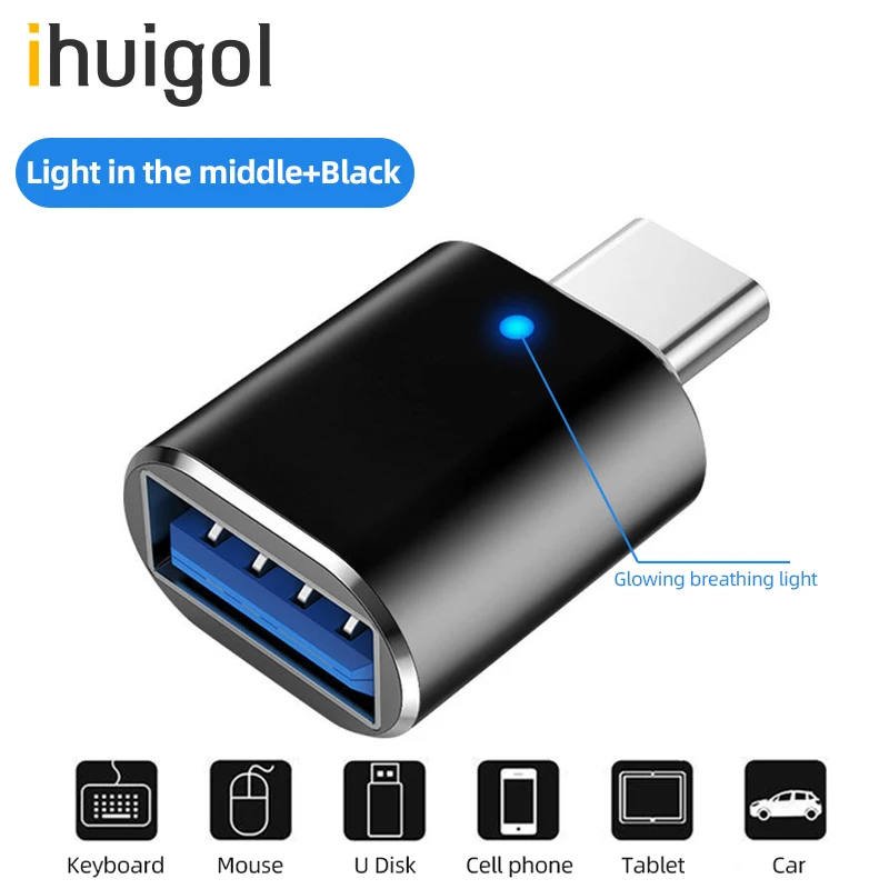 

ihuigol USB C OTG Adapter Type C Male To USB 3.0 Female Converter Type-C For Macbook Samsung Nexus Oneplus USB-C Data Connector