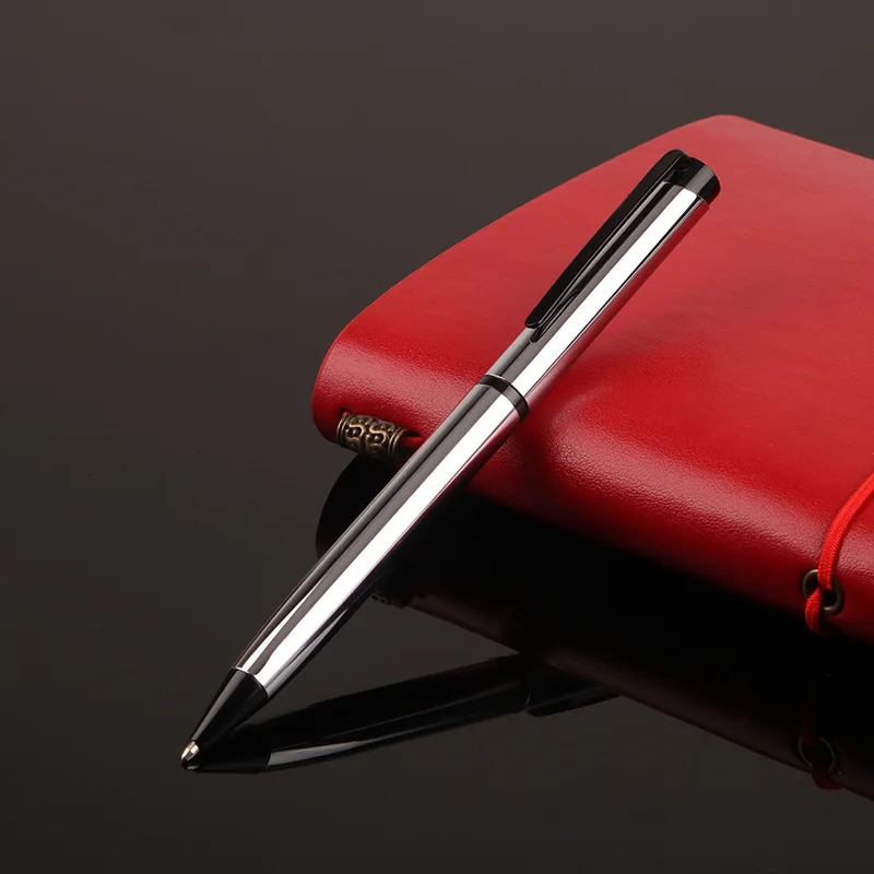 

Metal Ballpoint Pen Business 1.0mm Blue Black Luxury Custom Logo Advertising Ball Gift Pen for School Student Stationery Office