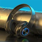 Светящиеся Bluetooth-наушники, складная гарнитура с сабвуфером, Hi-Fi стереонаушники, Беспроводная музыкальная игровая гарнитура с поддержкой SD-карты