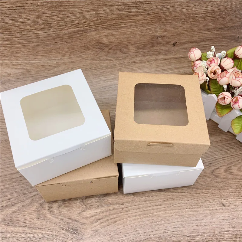 Handmade Soap Box White Craft Paper Gift Boxes White Jewelry Packaging Display Box 10x10x6cm