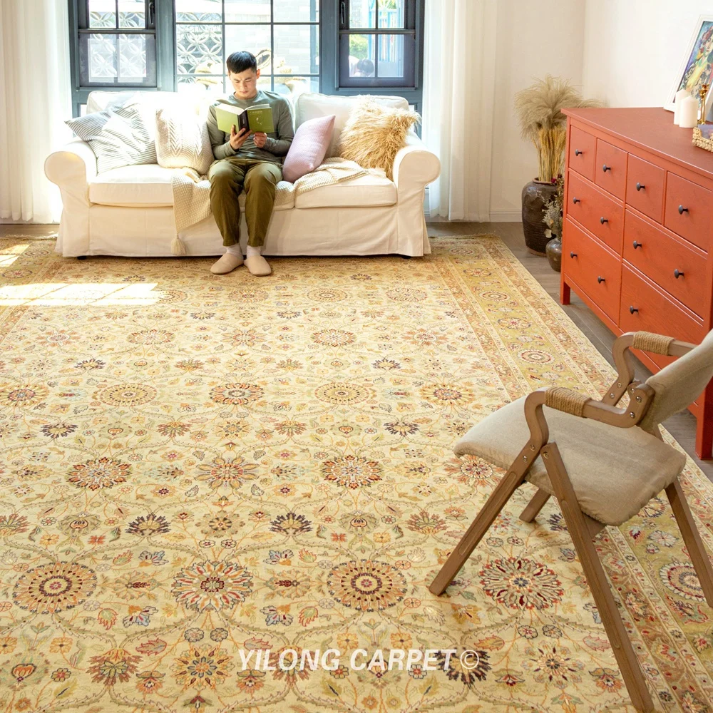 Koop Yilong 10 'X 14' Handgeknoopt Wol Karpetten Woonkamer Klassieke Tapijt (YLRugP722)