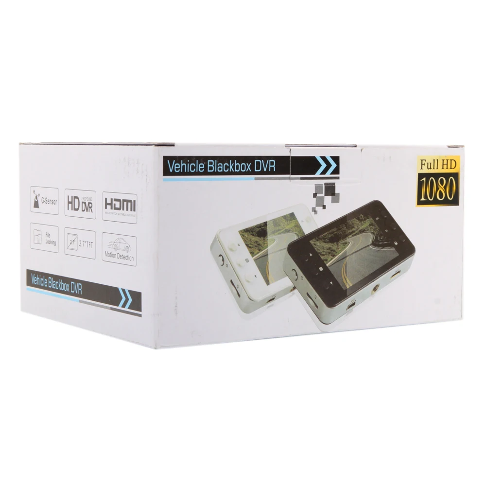 

2.0-Inch 2-LED Wide-angle Lens Car Recorder with Night Vision With motion detection, loop recording, while recording