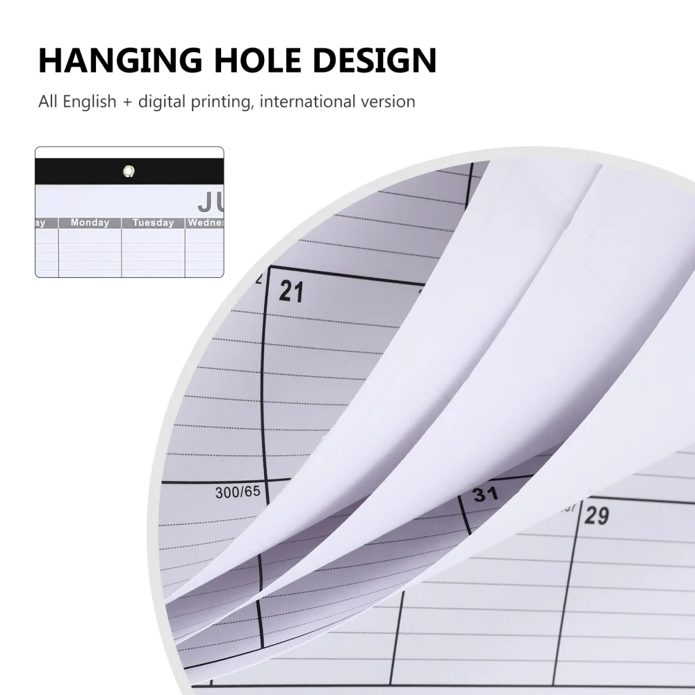 

1 Pc Simple International Version Of The Wall Calendar for Home Office Use