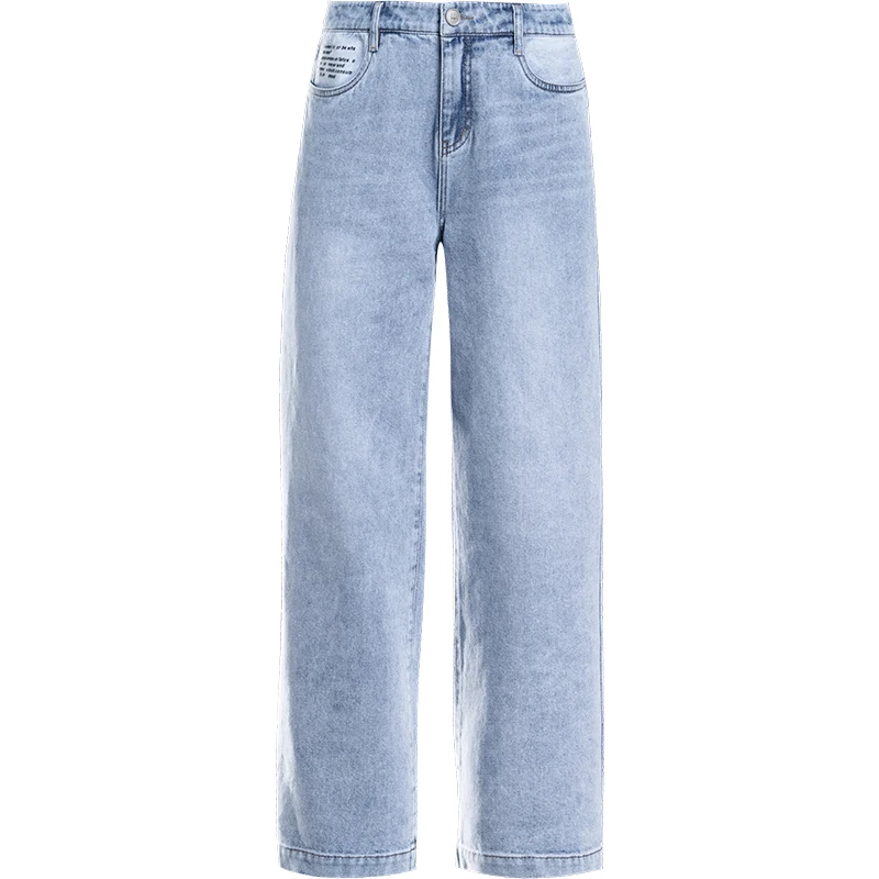 

Free Shipping women wide leg jeans high waist newest staight loose long pansts spring autumn casual lady trouser