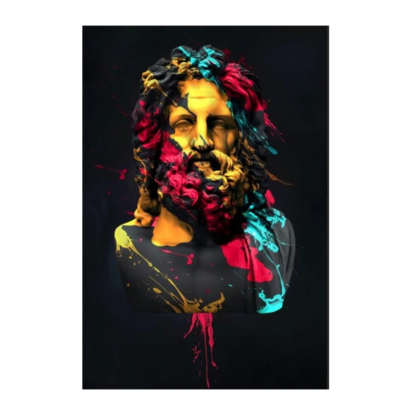 Греческая мифология акварель скульптура Zeus картина маслом холст настенный