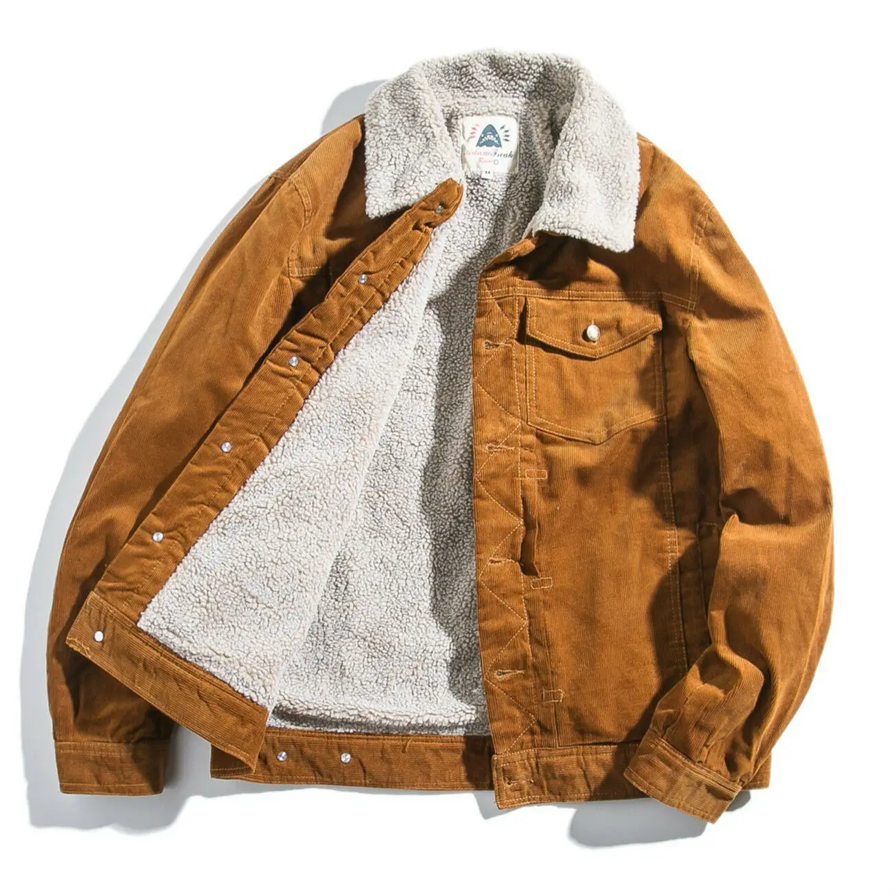 Мужская Вельветовая куртка на флисовой подкладке пальто японская верхняя одежда