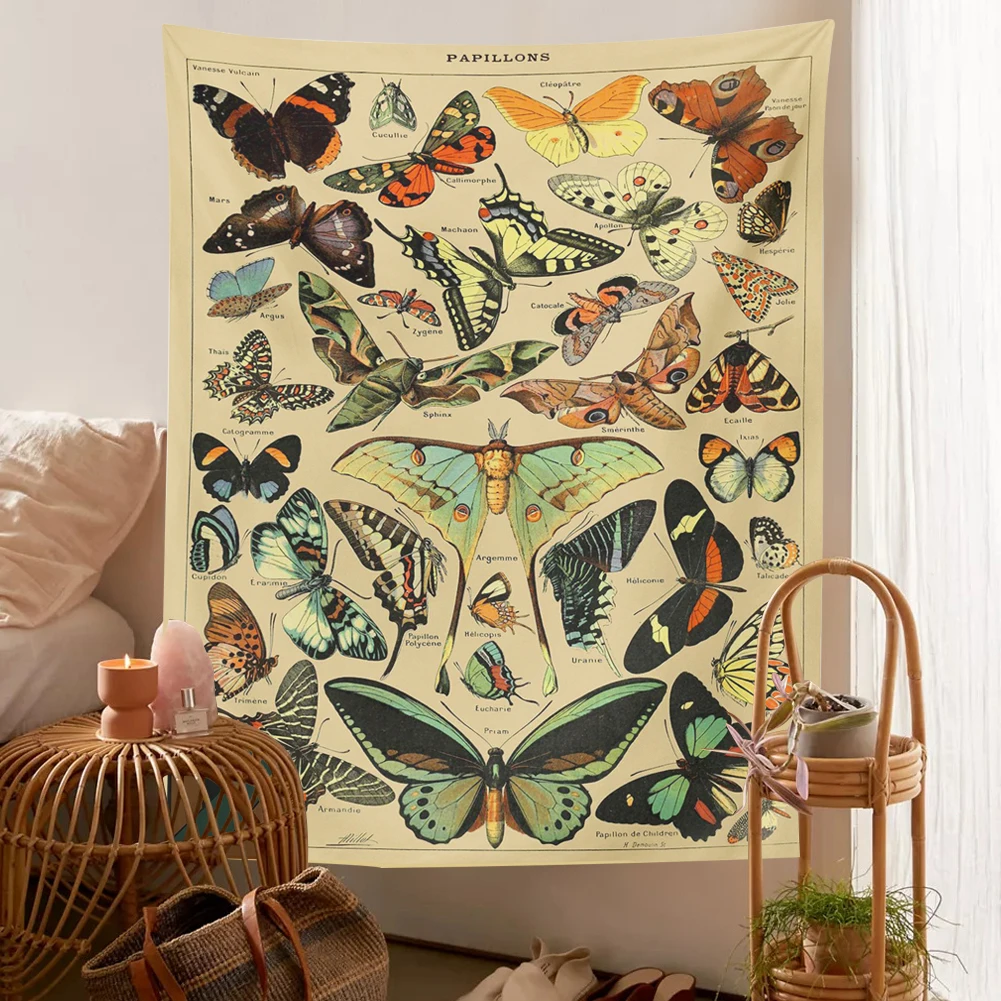 

FFO Flowers Tapestry Art Bohemian Wall Hanging Printed Celling Cloth Home Decoration Bedspread Bedroom Covering Decor For Dorm
