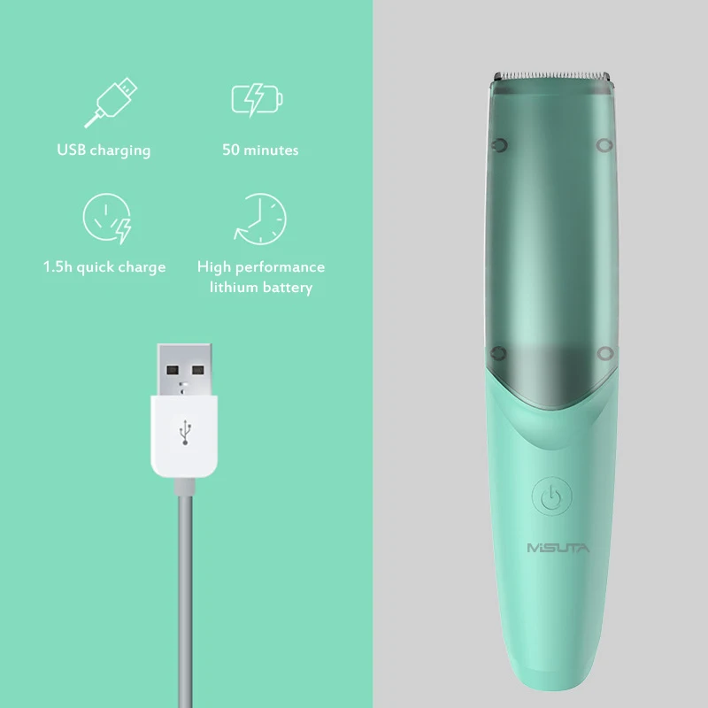 

Misuta Baby Hair Sucking Barber Baby Hair Trimmers Rechargeable Electric Push Shear Baby Razor Baby Hair Cutter New Arrival