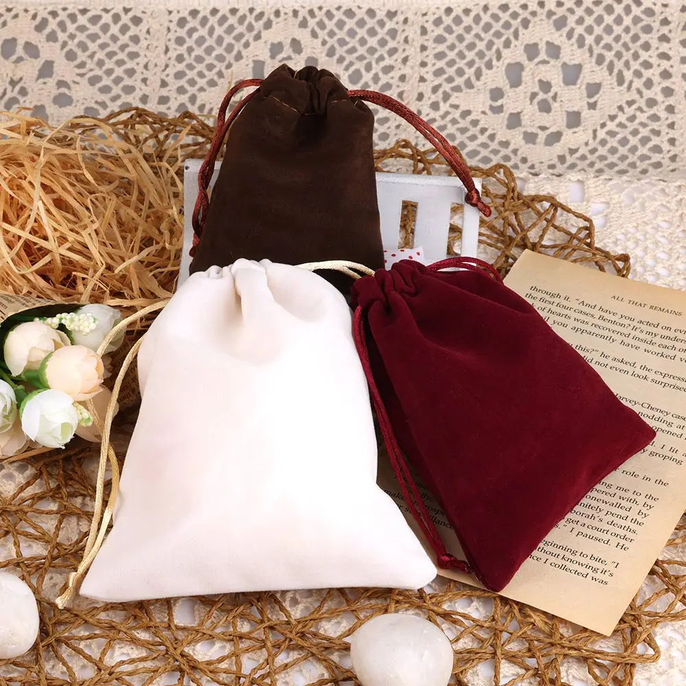 25 шт. бархатные мешки на шнурке для ювелирных изделий