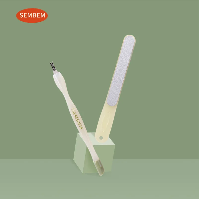 Маникюрная пилка SEMBEM из нержавеющей стали набор для отодвигания кутикулы вилка