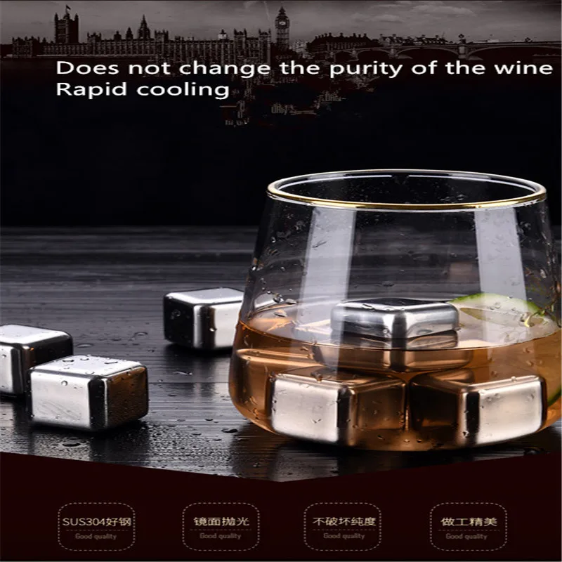 Высококачественные кубики льда из нержавеющей стали 304 многоразовый набор