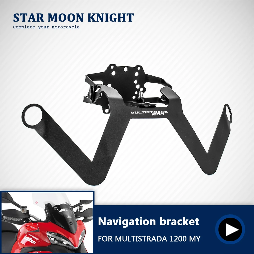 

GPS Smart Phone Navigation Mount Mounting Bracket Adapter Holder For DUCATI MULTISTRADA 1200 MY 2015-2017 SUPPORTO