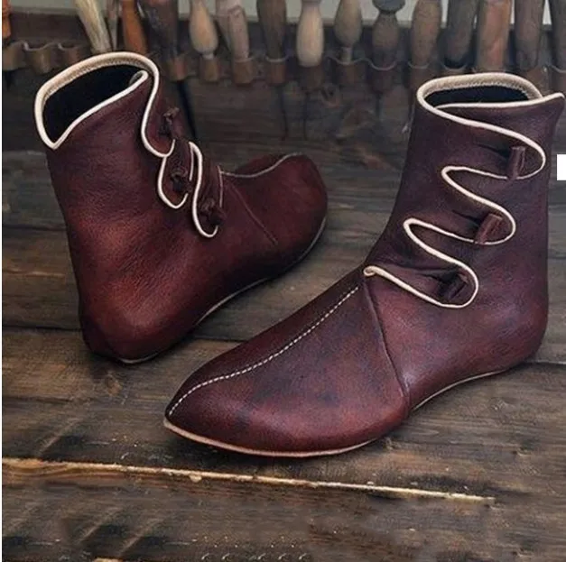 Мужские ботинки в стиле стимпанк Винтажные В рыцарском для косплея на осень и