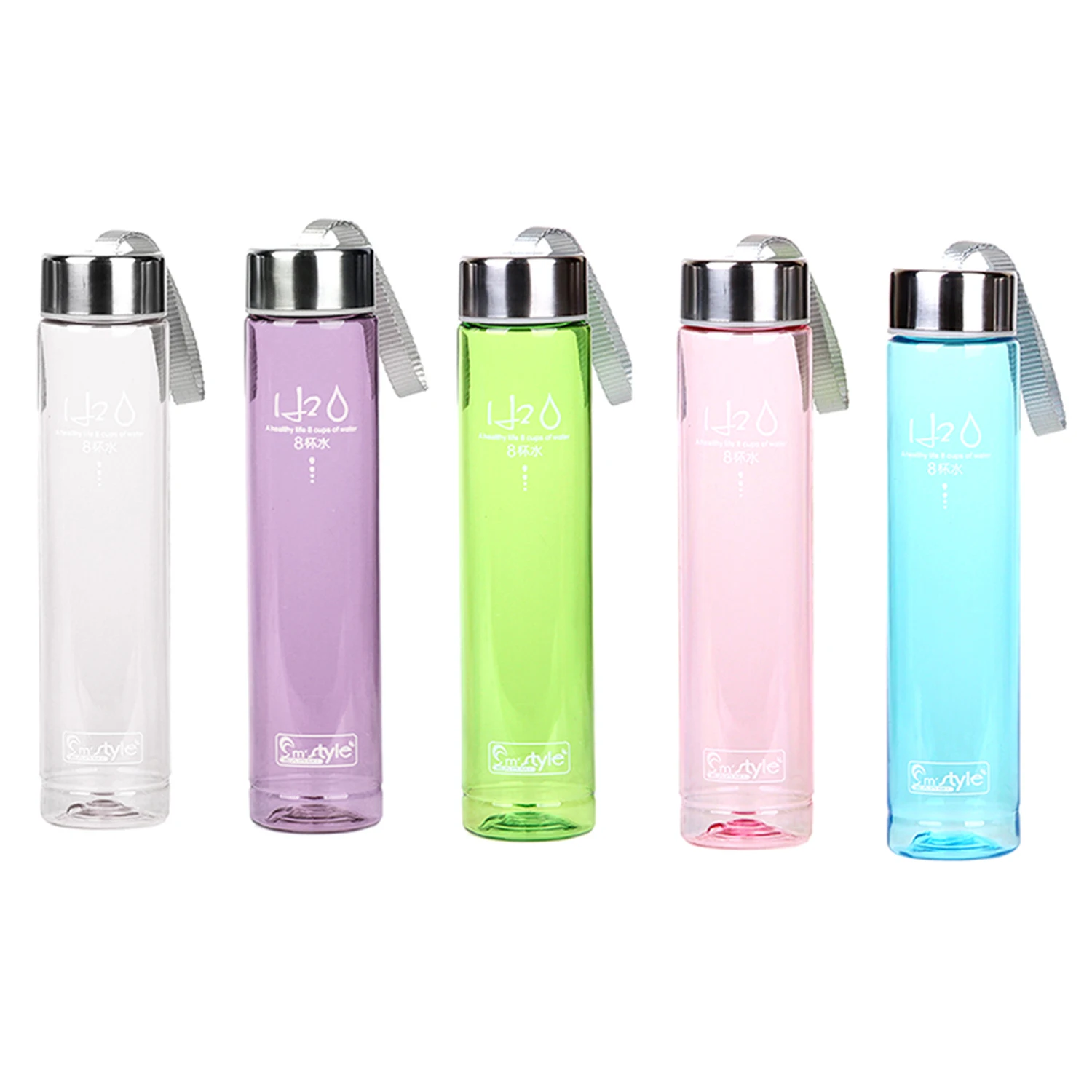 

280ML Portable Transparent Bike Bicycle Sports Unbreakable Plastic Water Bottle