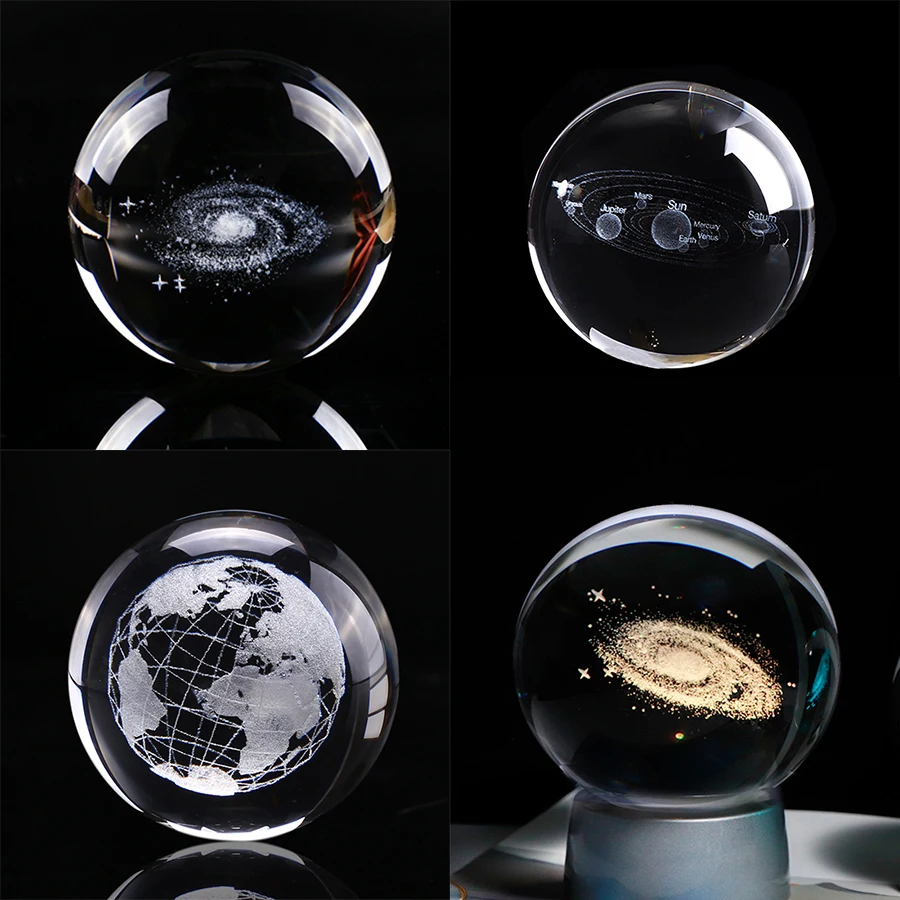 Хит продаж 60 мм 3D Хрустальный шар стеклянная лазерная гравировка миниатюрная