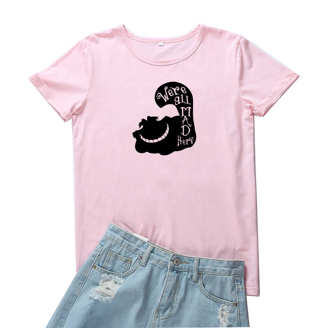 

Женская футболка с круглым вырезом и мультяшным принтом, Y2k