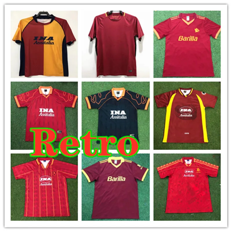 Ретро 1998 1999 Batistuta беговые рубашки 2000 20001 89 90 91 92 95 96 97 17 /18 TOTTI 10 мужская футбольная