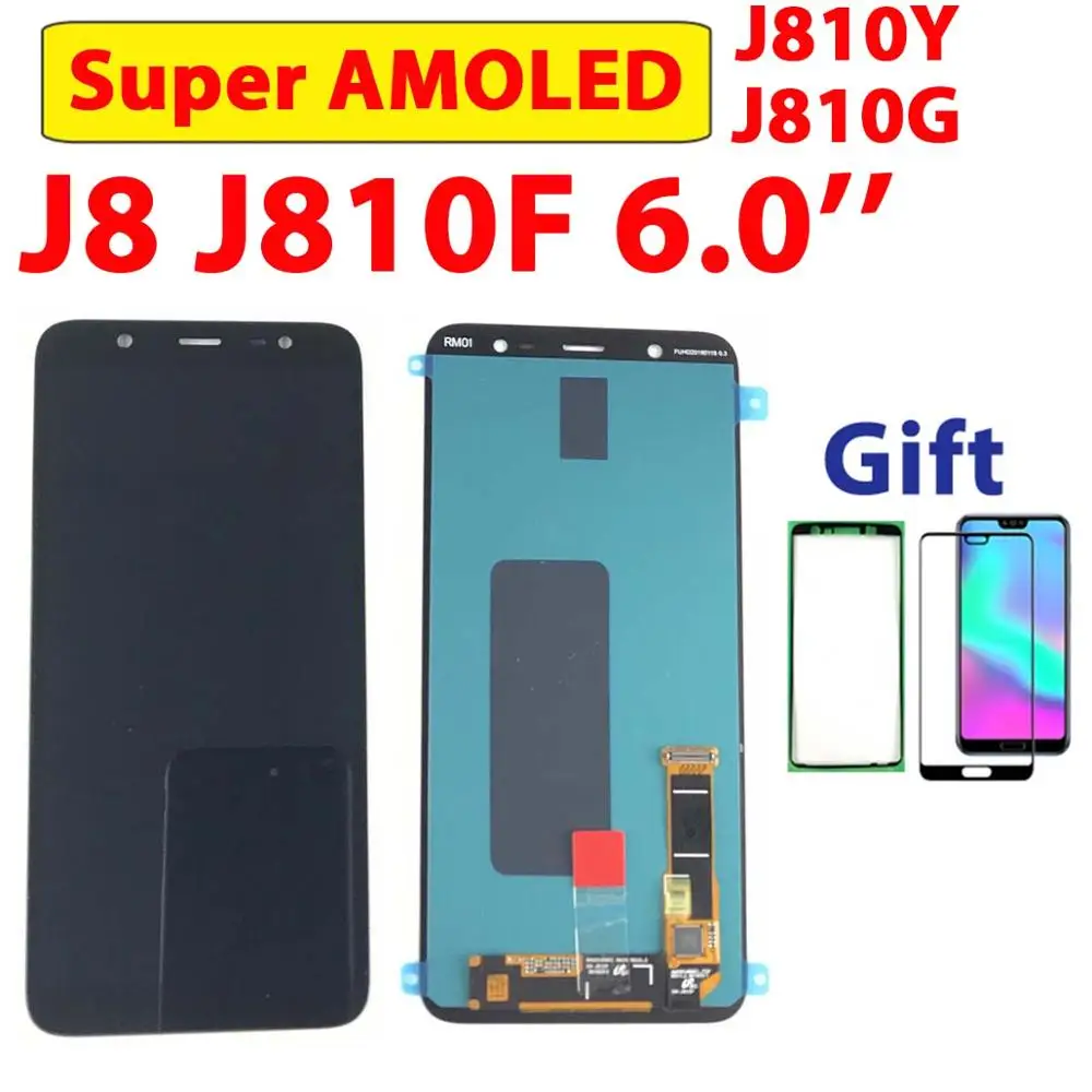 ЖК дисплей Super AMOLED для Samsung Galaxy J810 J8 2018 с сенсорным экраном и дигитайзером SAMSUNG J810F