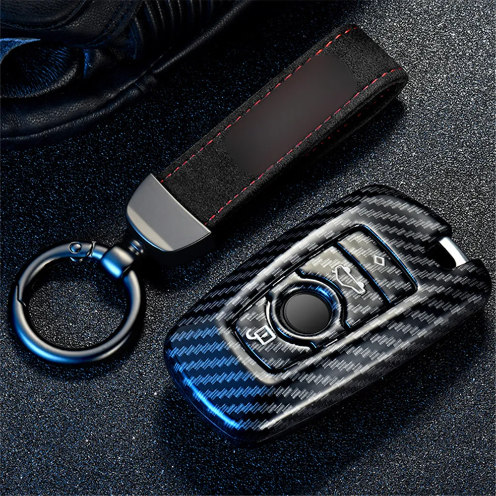 

Carbon Fiber Key Case For BMW 3 5 6 X1 M1 GT F20 F10 F30 520 525 520I 530D E34 E46 E60 E90 Keychain Remote Fob Cover Car Styling