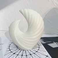 aesthetic ribbed geometric silicone candle moulds irregular stripe pillar taper curl plaster resin mold for home decor