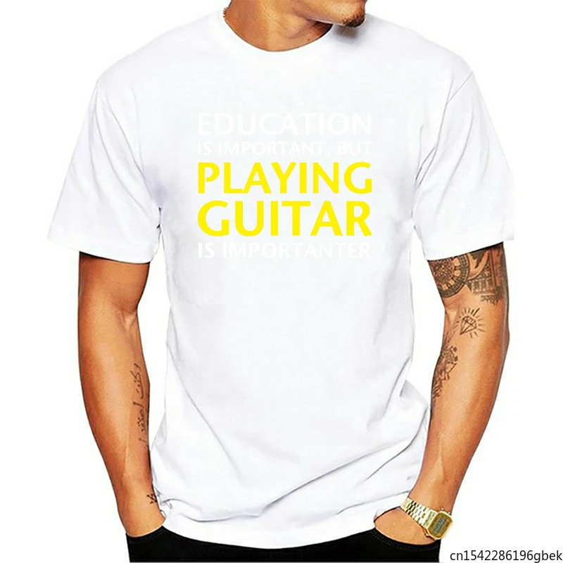 

Education Playing Guitar Print Novelty Birthday Present Gift men 's T-Shirt