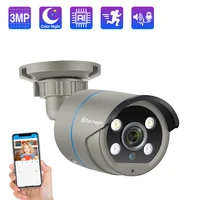 techage h 265 3mp 48v poe ip camera two way audio smart ai human detection full color night waterproof cctv video surveillance